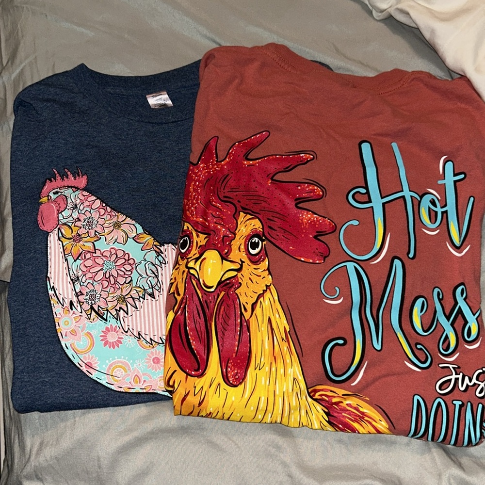2 chicken shirts